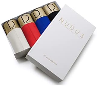 NUDUS Men's Bamboo Rayon 2 Pouches Underwear - Pack Of 4 Gift Box Briefs…