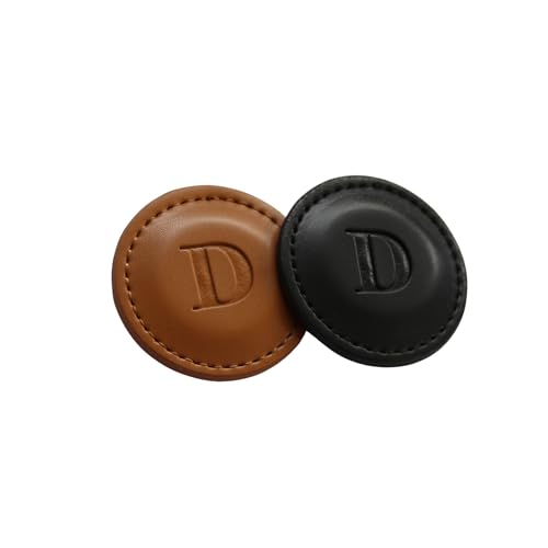 THOM Personalized Golf Marker A-Z, (Set of 2) for Golfers - Magnetic Ball Marker Handmade with 100% Vegan Leather - Fun Golf Stuff for Men - Customized Golf Gifts (D)
