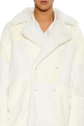 Forever 21 Men's Faux Fur Two-Tone Checkered Coat3