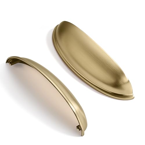 CABDM 10 Pack 5" Drawer Pulls Champagne Bronze Cabinet Cup Pulls Kitchen Hardware Cabinet Handles Drawer Handles Knobs 5 inch (128mm) Center to Center by CABDM - Used condition - US$20.00