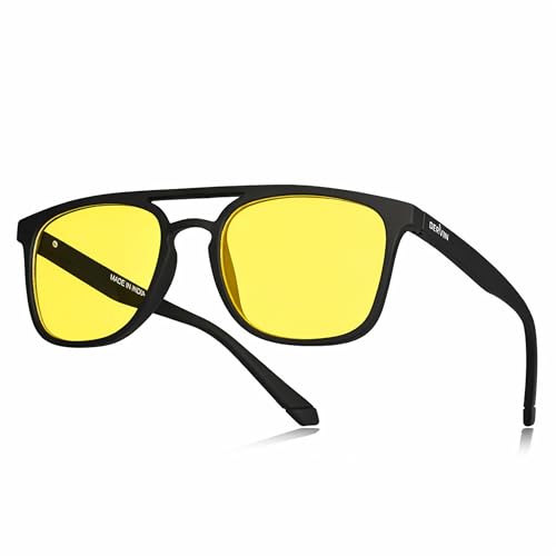 Image of Dervin UV Protected Yellow Lens Driving Polarized Sunglasses for Men & Women