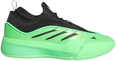 adidas Tênis feminino de basquete Dame 9, Verde gritante/preto