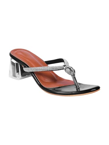 Image of SilverArrow womens Velmo Fashion Sandals|Block Heel Sandals With Open Back|Fusion Wear