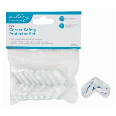 Ashley Housewares 8X Baby Corner Protectors - 38Mm - Child Proof Kitchen Coffee Table Bed Furniture Edge Corners Protection Bumper Guards - By Ashley