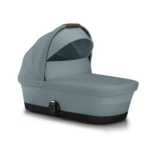CYBEX Gold GAZELLE S Cot Kinderwagenaufsatz, Ab Geburt bis ca. 6 Monate (max. 9 kg), Für CYBEX Gazelle S und e-Gazelle S, Stormy Blue