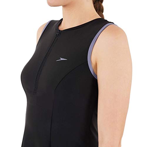 Image of Speedo Women's Endurance 10 Closedback Swimdress - Black & Oxid Grey