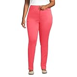 Lands' End Women's High Rise Slimming 5 Pocket Chino Slim Leg Pants 10 Wood Lily