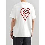 Tシャツ メンズ レディース ティーシャツ マリリン・マンソン 半袖 綿100% T-Shirts 肩落とし 丸襟 通勤 通学 日本からの発送 White L