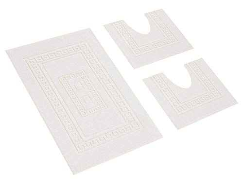 HomeLife - Set Tappeti Bagno 3 Pezzi in Cotone Made