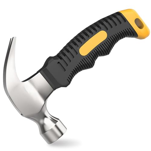 Small Claw Hammer, Kid Hammer,Mini Steel Head Small hammer Wood Hammer Solid wood handle claw hammer for House & DIY (black)