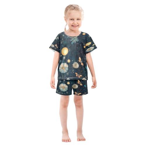 senya Short Sleeve Pajamas Sets Summer Cotton Sleepwear Flower Butterfly3