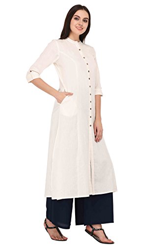 Image of Pistaa's Women's Cotton Regular Fit Casual Kurta