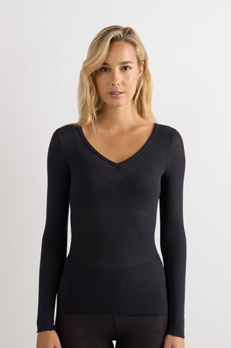 Woman's V-Neck top in Modal Ultralight with Cashmere2