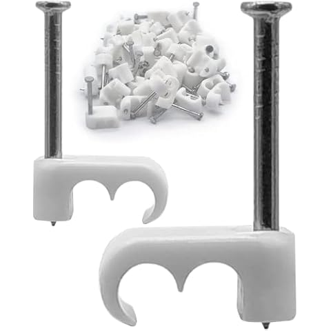 Clips de cable coaxial 1STec White Sky Plus Cover