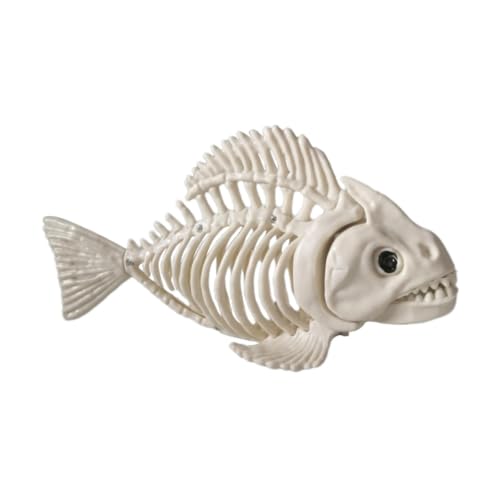 Yunmeryker Halloween Decoration Scary Fish Skeleton for Garden Patio Indoor Outdoor