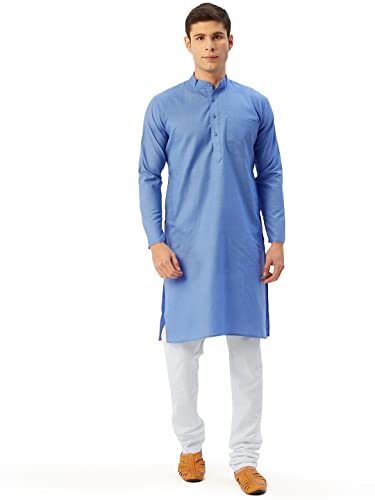 Image of Jompers Men's Cotton Regular Fit Solid Kurtas