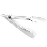 Martha Stewart Richburn 9-Inch Stainless Steel Kitchen Tongs – Durable and Heat-Resistant Cooking and Serving Tool
