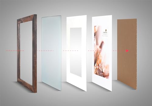 Scholartree Wooden Brown 11x14 Picture Frame 2 Set in 1 Pack or 11x14 Frame or 8x10 Photo Frame