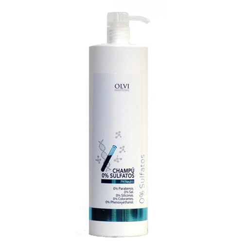 Olvi Profesional Champú 1 LITRO - SIN SULFATOS, SIN PARABENOS, SIN SILICONAS, SIN SAL, SIN COLORANTES Y SIN PHENOXYETHANOL