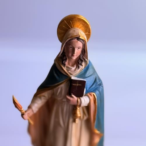 Estatua de Santa Marta de Betania 12 pulgadas Resina Multicolor miniatura 6