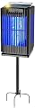 Solar Bug Zapper Outdoor, Solar Mosquito Zapper Outdoor with Ground Bracket, Cordless Waterproof Fly Zapper with Illuminated Light, 5000mAh Rechargeable Mosquito Killer