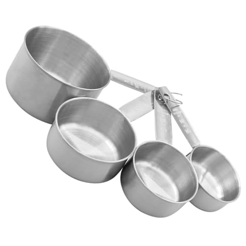 GETAJGHSD 4個 ステンレス製計量スプーン点 小型グラム計量器 コーヒー豆 粉糖 塩対応 キッチン用液体乾燥素材測定器 コンパクト収納可能