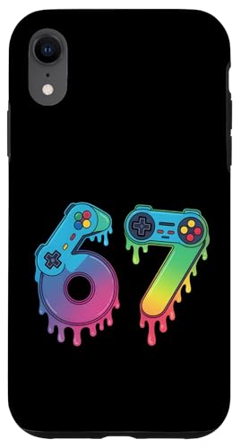 Funny Six Seven 6 7 Meme Gen Alpha Gaming Gamer 6 7 Boy Girl Case for iPhone XR