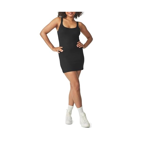 florence by mills Women's Ribbed Dress with Lace Trim - Image 3