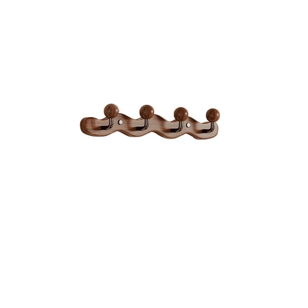 YQINQIN83B Coat Hangers Solid Wood Clothes Hanger, Entrance Foyer, Door, and Hats, Non Perforated Hanging, Wall Mounted for Bedroom(Small)