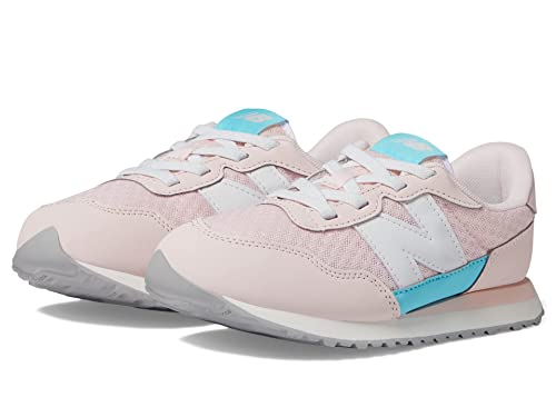 Image of New Balance Kids 237 Bungee Sneaker, Shell Pink /SEA Salt, 13.5 W Little Kid (4-8 Years)