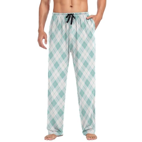 GuoChe Mens Pajama Bottoms Cotton Mens Pyjamas Pants with pockets for Spring Long Small3