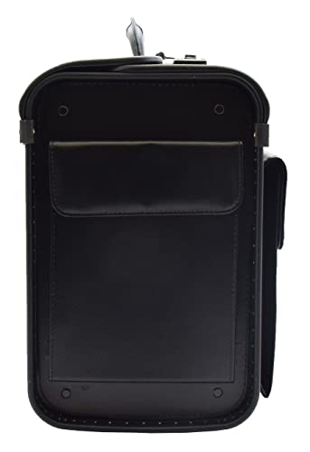 Grote lederen pilotenhoes artsen zakelijke aktetas organizer cabinetas bedford zwart - Image 5