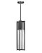 Hinkley 1322HE Shelter - 1 Light Medium Outdoor Hanging Lantern, Hematite Finish with Clear Seedy Glass