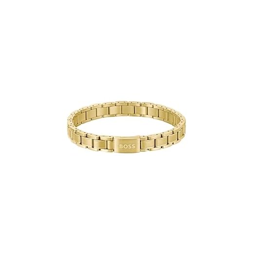 BOSS Jewelry Bracelet à Maillons pour Homme Collection METAL LINK ESSENTIAL en Or Jaune Clair - 1580711