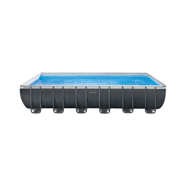 Intex 24 x 12 x 52 rectangular ultra xtr frame swimming pool with pump above ground pool robot vacuum cleaner and 21 feet hose  urban country home decor