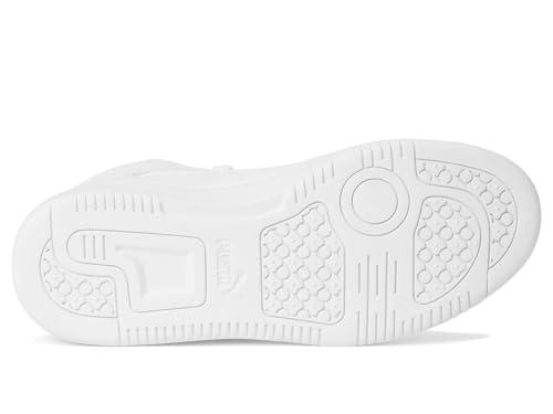 Image of Puma Kid's Rebound Layup Shoe, Puma White-Puma Black-Gray Violet, 6 M US Big Kid
