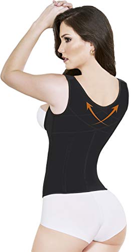 Ann Michell Women's Bella Vest Waist Trainer W/Zipper Post-Surgery (S, Black) #TOP1