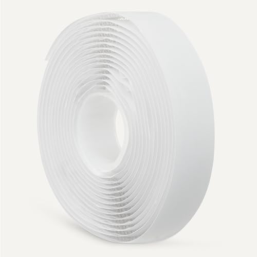 Image of Amazon Basics Hook-and-Loop Fastener Interlocking Tape with Long Lasting Adhesive, Peel-and-Stick, Multi-Surface Versatility, 10ft x 0.75 inches