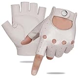 [GSG] ドライビンググローブ 半指 指なし革 レザー 手袋 メンズ バイク グローブ 指ぬき ロック 運転 ドライブ ドライバー 肉厚パッド 男性 紳士 プレゼントにお勧め 161078