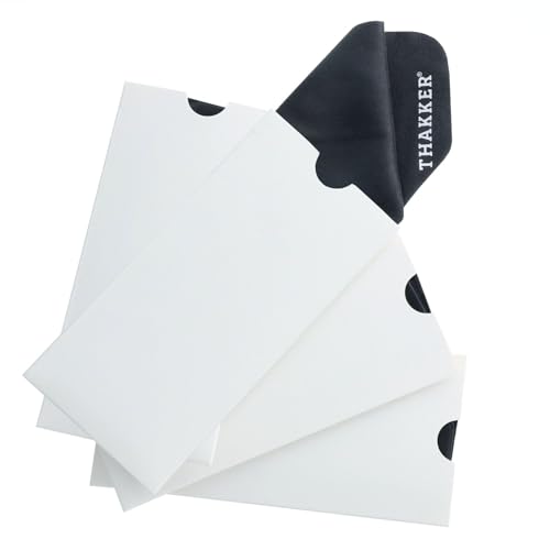 THAKKER Record Cloths - Paños para la Limpieza de Discos | Cuatro paños para la Limpieza de Discos | Negro