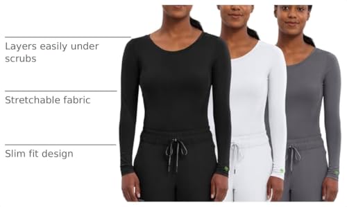 Image of Healing Hands Underscrub Long Sleeve Women Knits Scrub Tops