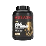 Musashi Bulk Extreme Protein Powder, Vanilla, Muscle Builder Formula, High Protein Supplement, Mass & Strength Support, Post-Workout Nutrition, 2kg