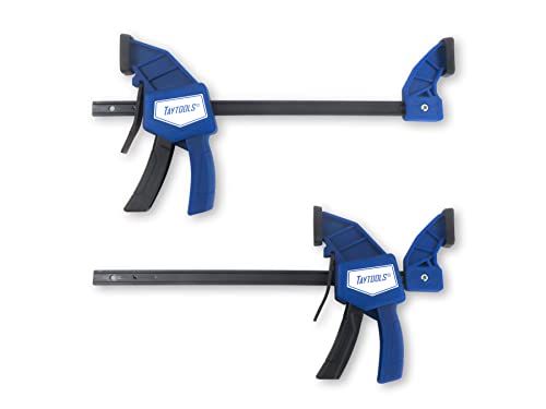 Taytools Quick Adjust Bar Clamp/Spreader, One-Handed Trigger Advancement/Release, 125 Pounds Force Generated, Hardened Steel I Beams For Woodworking thumb #1