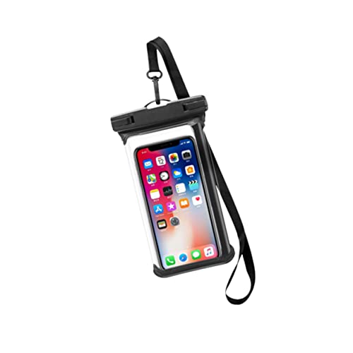 ERINGOGO PVC Waterproof Phone Pouch Universal Floating Bag for Outdoor Activities Touch Screen Phone Case Black