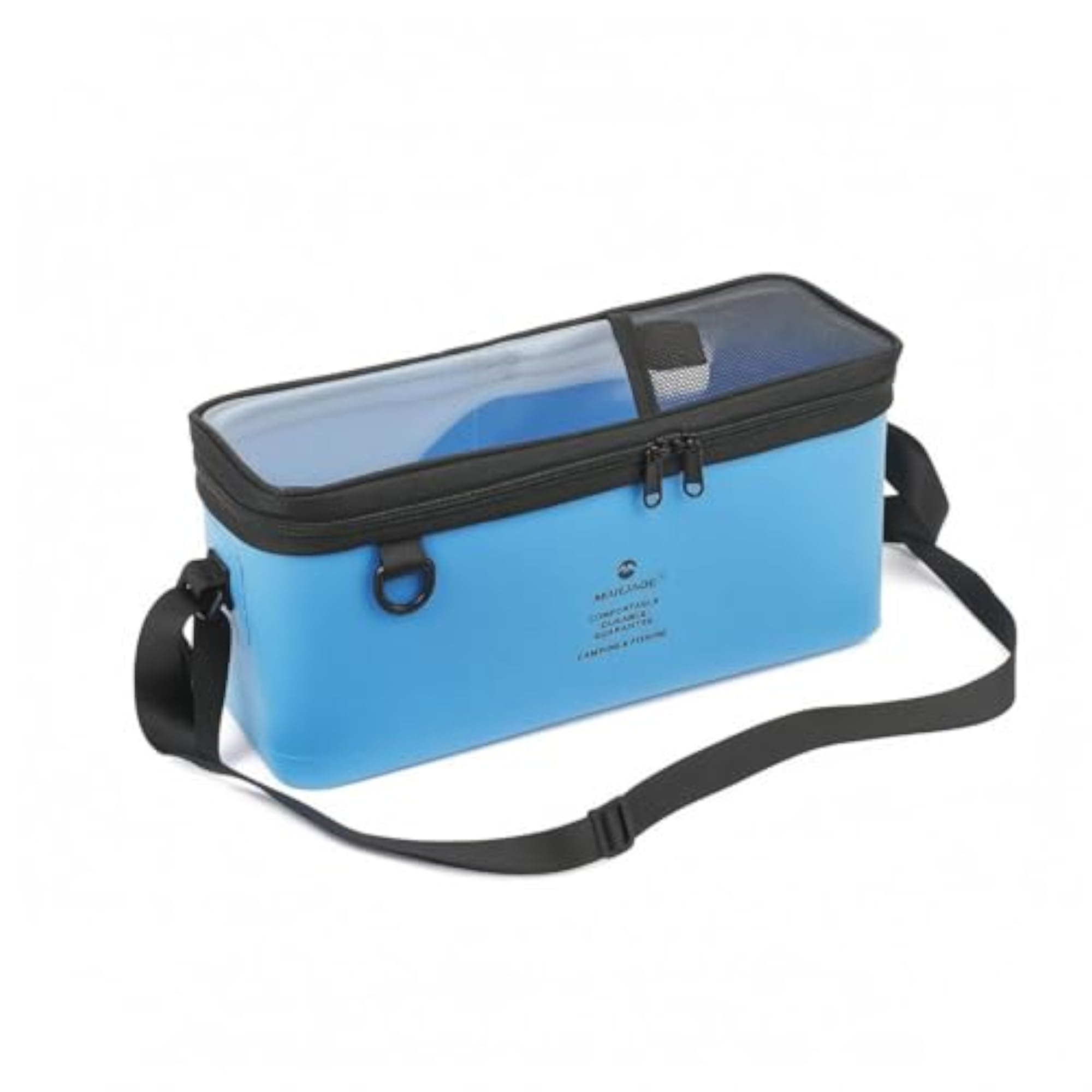 Transparent Top Fishing Tackle Storage Bag, Light Blue
