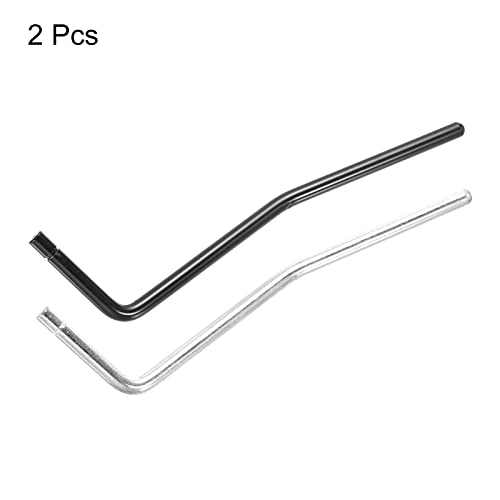 PATIKIL Guitar Tremolo Arm Bridge Bar Metal Rocker Silver Black for Most Tremolo Bridge System Pack of 2 - Image 3