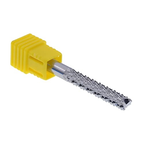 BERWENNY 1pcs 3.175mm 4mm 6mm Carbide Tungsten Corn Milling Cutter Milling Bit End Mills CNC Router Bit Compatible with Engraving Machine (Dimensions : 4x22mm)
