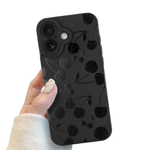 RUMDEY 2 Pack Cute Cherry For IPhone 15 Pro Max 6.7" Phone Case, Transparent TPU Aesthetic Design Clear Cases Soft Silicone Slim TPU Shockproof Protective Fundas For Women Girls(Red Cherry