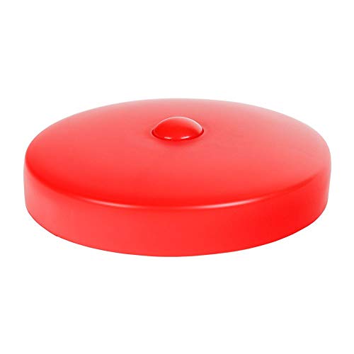 Preisvergleich Produktbild 4 x PFOSTENKAPPE ROT RUND KUNSTSTOFF 121 MM