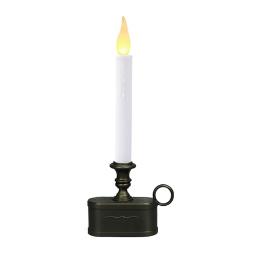 Image of Window Candles Battery Operated with Timer 8 Hours on and 16 Hours of Led Warm White with Flicker Flame (Vintage Base)